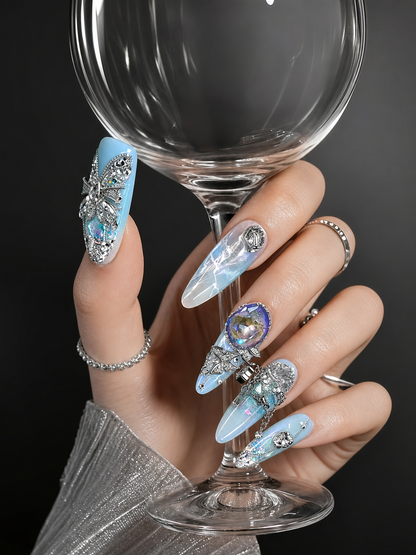 Celestial Gossamer Cascade | LUMlix Haute Nail
