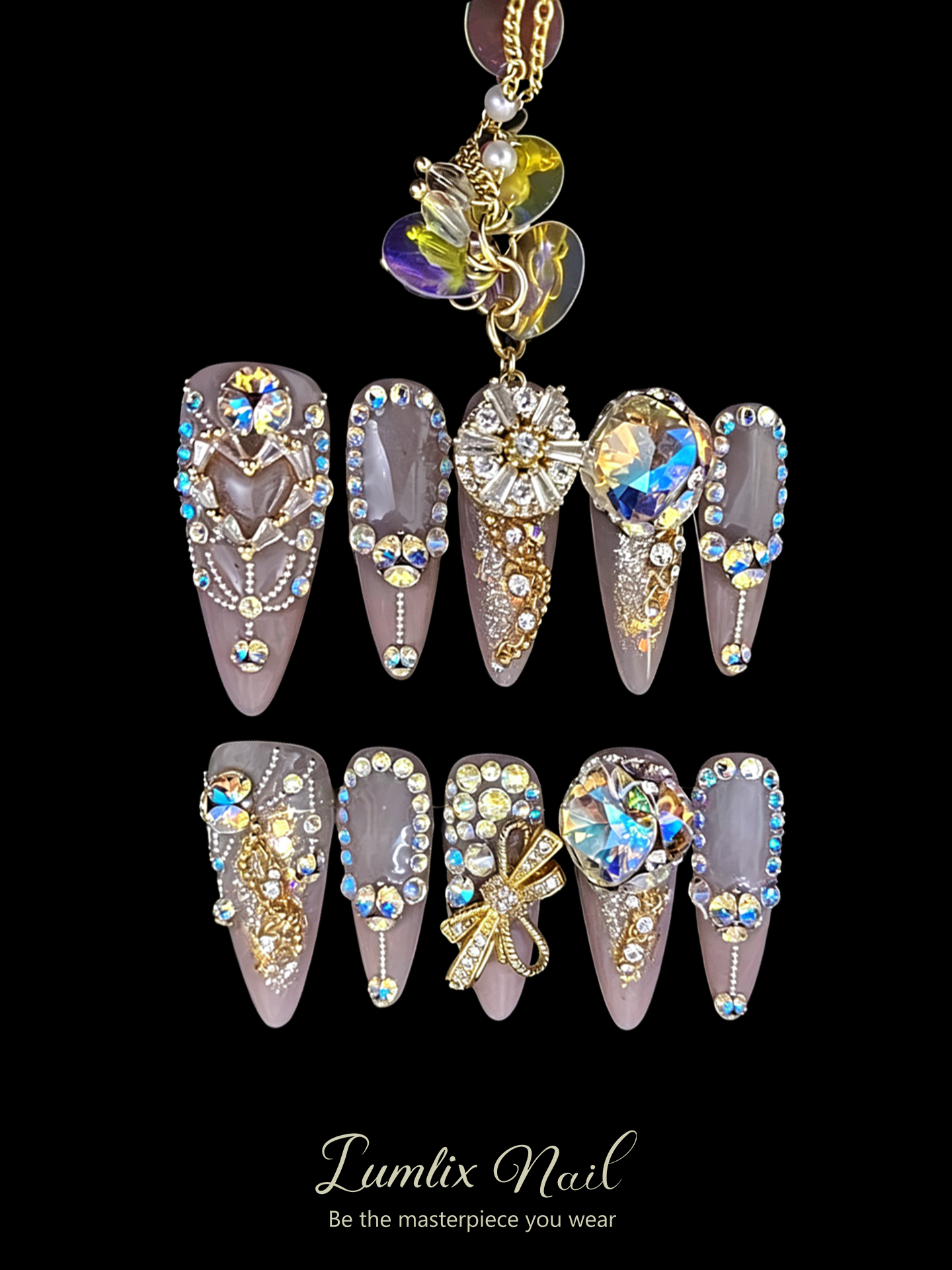 Gilded Aurora Cascade | LUMlix Haute Nail