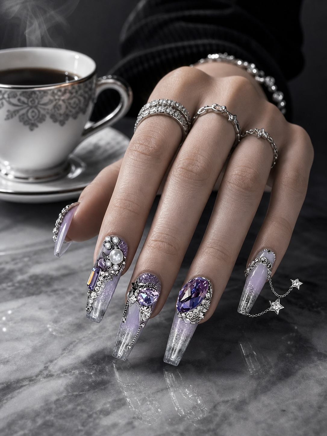 Violet Twilight Reverie | LUMlix Haute Nail