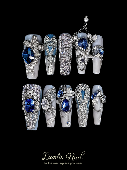 Celestial Sapphire Reverie | LUMlix Haute Nail