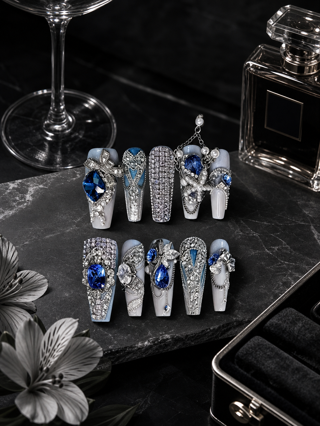 Celestial Sapphire Reverie | LUMlix Haute Nail