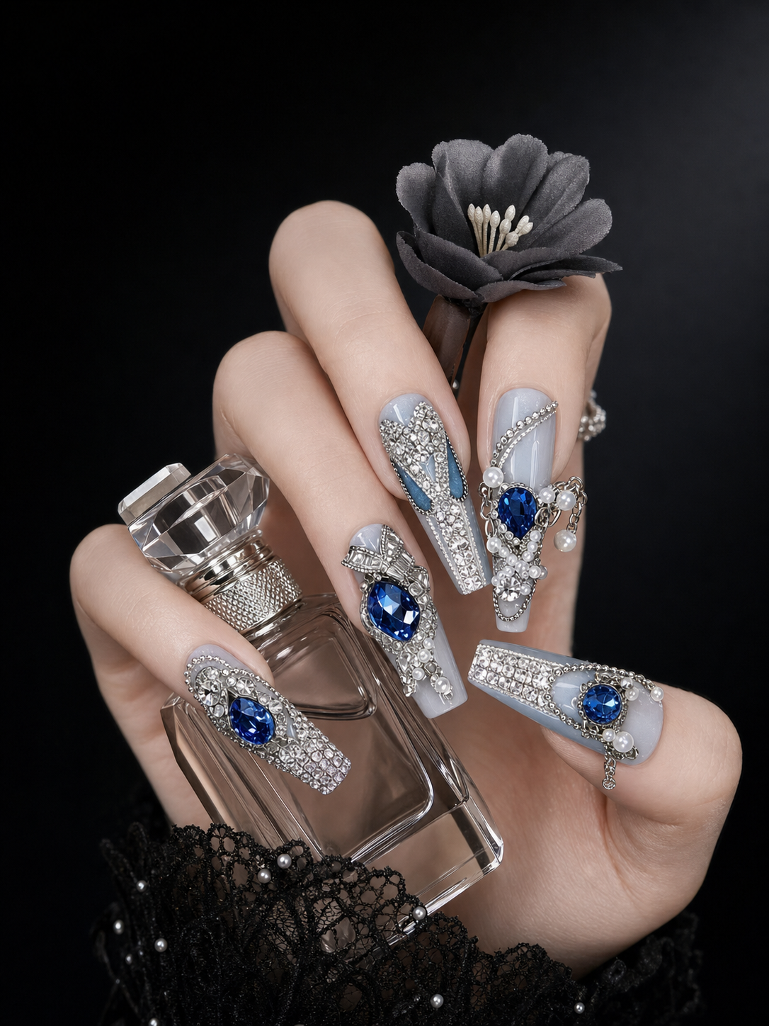 Celestial Sapphire Reverie | LUMlix Haute Nail