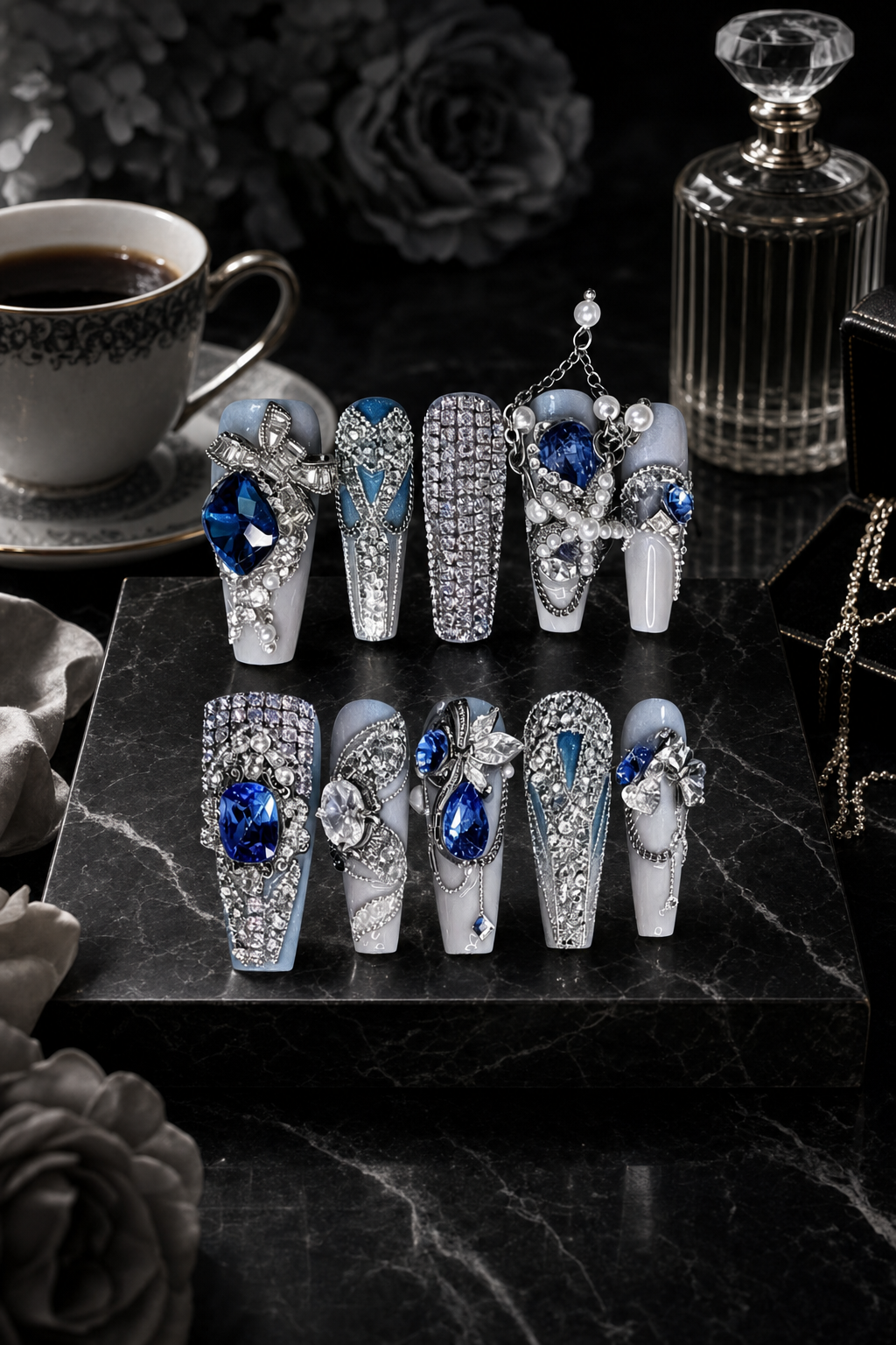 Celestial Sapphire Reverie | LUMlix Haute Nail