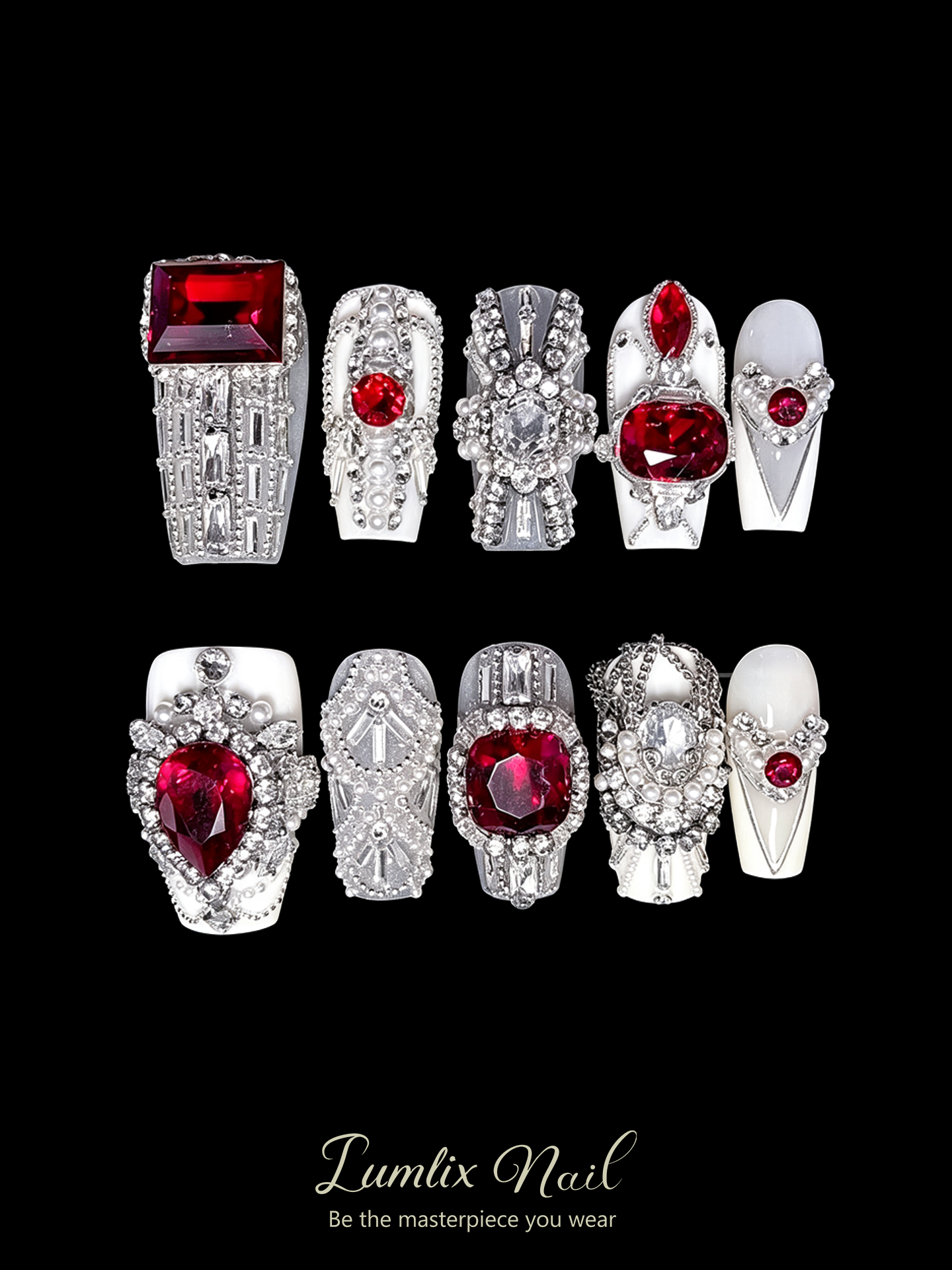 Crimson Sovereign Legacy | LUMlix Haute Nail