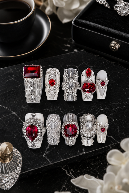Crimson Sovereign Legacy | LUMlix Haute Nail