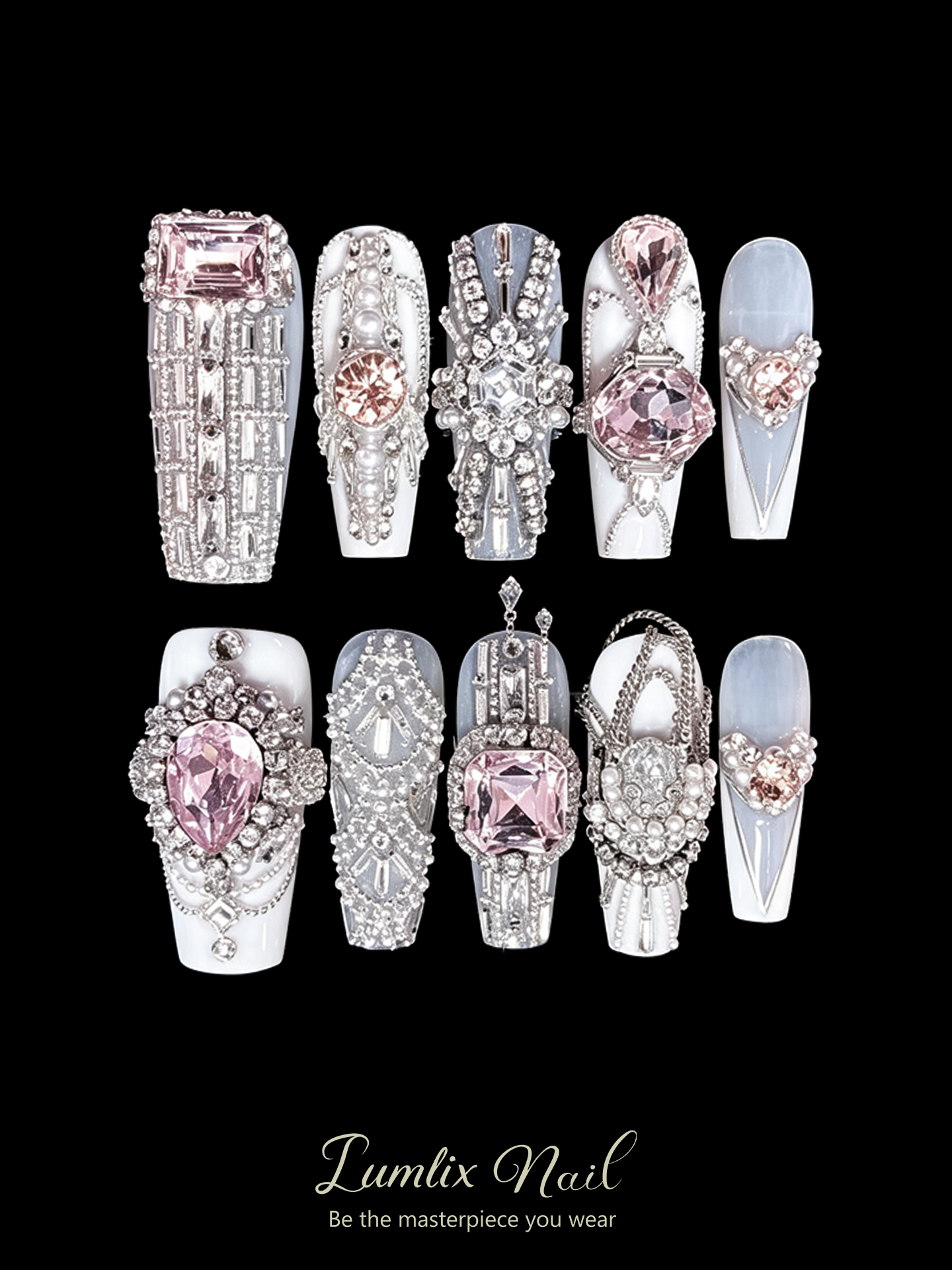 Opulent Rose Quartz Dynasty | LUMlix Haute Nail
