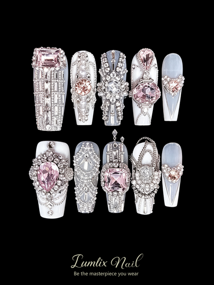 Opulent Rose Quartz Dynasty | LUMlix Haute Nail