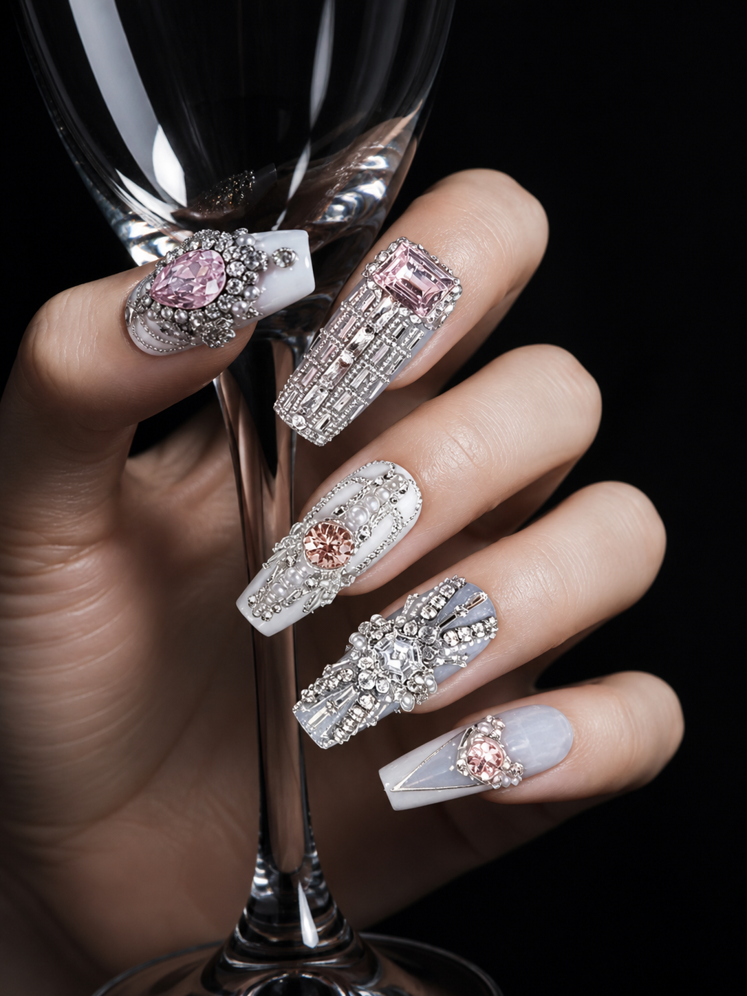 Opulent Rose Quartz Dynasty | LUMlix Haute Nail