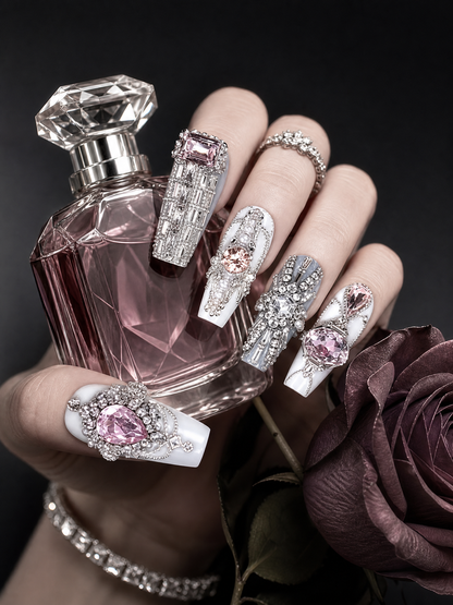Opulent Rose Quartz Dynasty | LUMlix Haute Nail