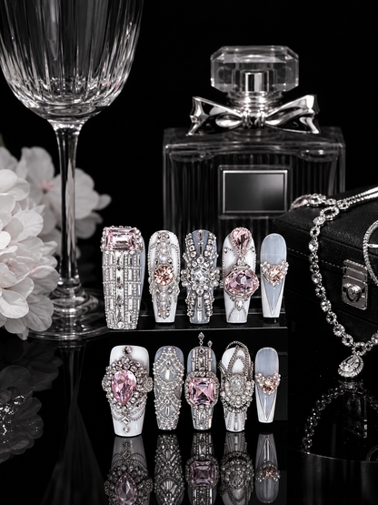 Opulent Rose Quartz Dynasty | LUMlix Haute Nail