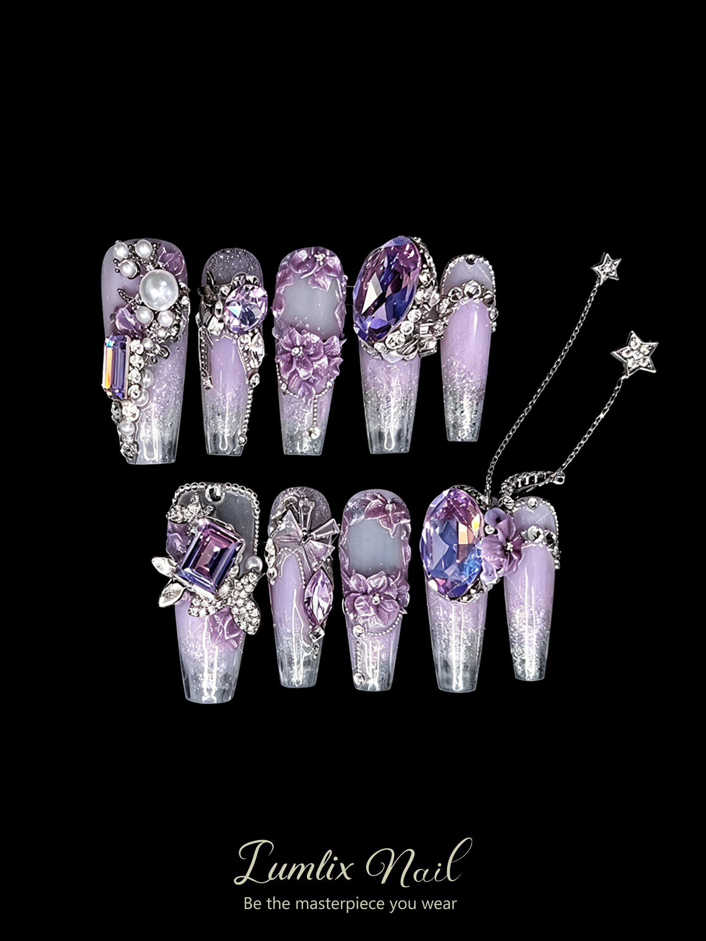 Celestial Amethyst Reverie | LUMlix Haute Nail