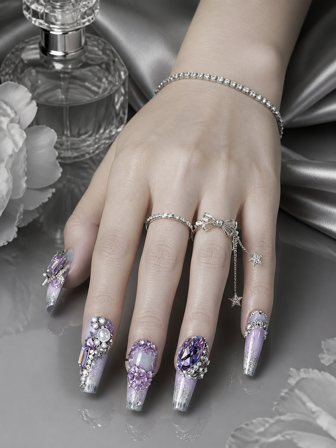 Celestial Amethyst Reverie | LUMlix Haute Nail