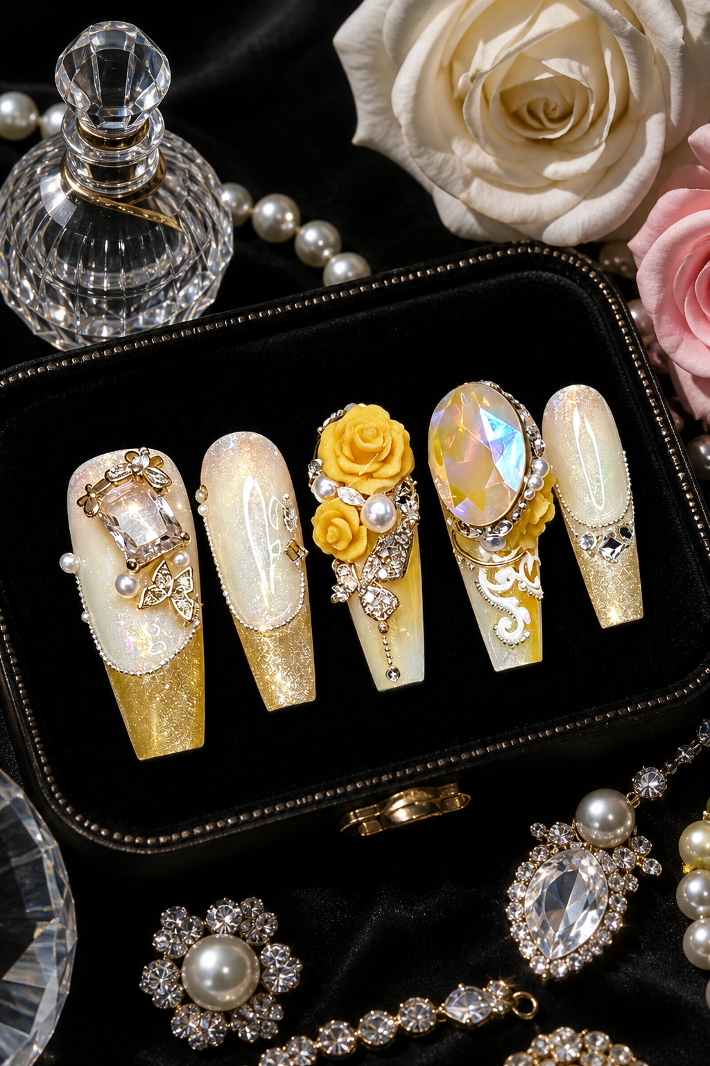 Gilded Sunfire Opulence | LUMlix Haute Nail